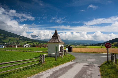 Summer landscape around Werfen city, Austria, Europe