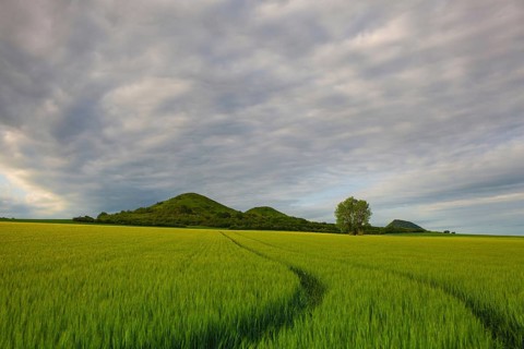Scenery in Central Bohemian Highlands, Czech Republic. Central Bohemian Uplands is a mountain range