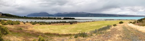 An image of a rainy day at Lake Pukaki New Zealand