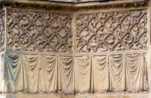 Metz, Saint-Étienne Cathedral, reliefs on the north side, bestiary