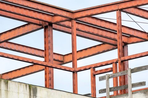 Shell of an old industrial building