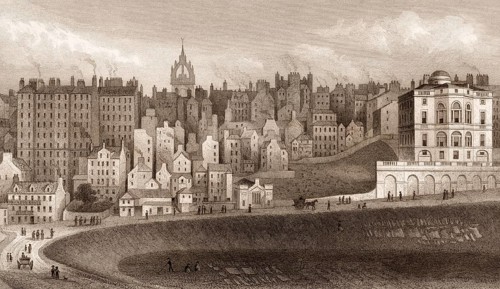 Part of the Old Town, Edinburgh, Scotland, 19th century, from Modern Athens by Th. H. Shepherd