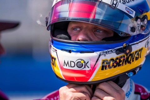 FELIX ROSENQVIST (60) (SWE) of Varnamo, Sweden prepares to qualify for the Hy-Vee Milwaukee Mile
