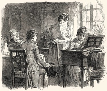 Scene from HERMANN AND DOROTHEA, an epic poem by Johann Wolfgang von Goethe
