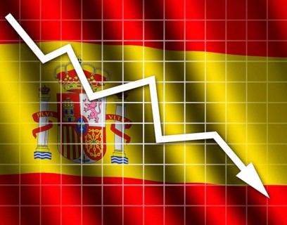 The Spanish flag and arrow graph going down