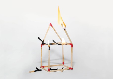 A house made of matches that burnt down