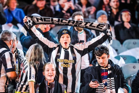 MELBOURNE, AUSTRALIA, MAY 22: Fans before Tottenham Hotspur play Newcastle United during the Global