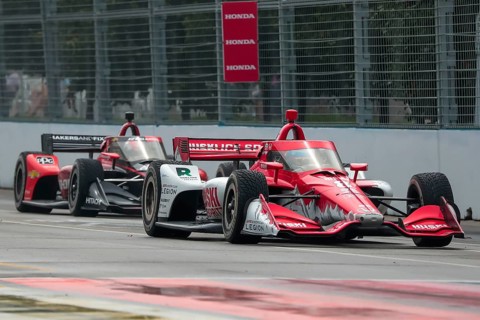 MARCUS ERICSSON (8) of Kumla, Sweden runs through the streets during the Honda Indy Toronto in