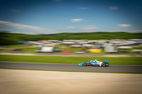 JOSEF NEWGARDEN (2) of Nashville, Tennessee practices for the XPEL Grand Prix at Road America in