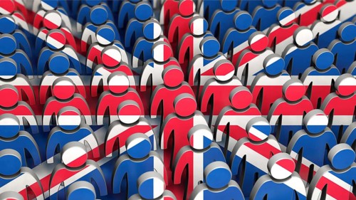 Symbolic image on the topic of demographics in the UK