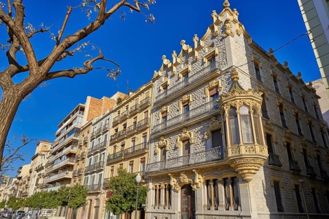 Rambla Nova in Tarragona avenue of Catalonia