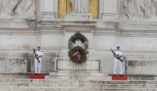 Rome, Italy, October 01 2017: Soldiers at Victor Emmanuel II historic monument, Monumento Nazionale