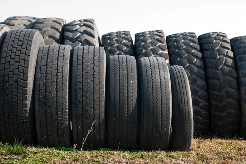 Tires for trucks and tractors. Horizontal image