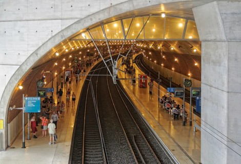 Platforms B and C of the Monte-Carlo railway station, Monaco, Europe