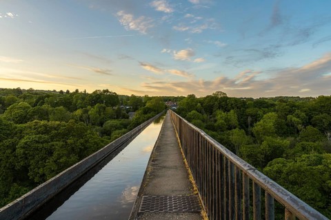 The Pontcysyllte Aqueduct in Trevor, Wrexham, Clwyd, Wales, UK