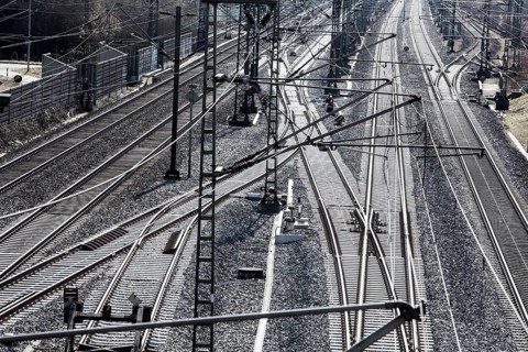 The Hanover–Würzburg high-speed railway, Nörten-Hardenberg, district of Northeim, Lower Saxony,