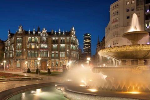 Moyua square, Bilbao, Bizkaia, Basque Country, Spain, Europe