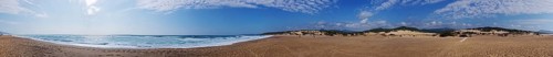 360 degree panorama, Dune di Piscinas, Costa Verde, Sardinia