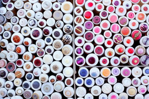 Colorful buttons display round boxes pattern texture