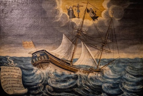 Marine ex-voto, 18th century, oil on canvas, Museu de Majorca, Palma, Majorca, Spain, Europe