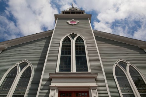 First Paris Church church located in Sandwich city, Cape Cod, Massachusetts, USA. New England