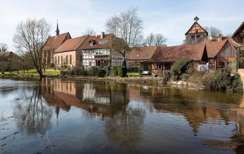 Wienhausen b Celle former Cistercian monastery 93927 Site east of the monastery right bell house