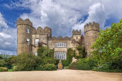 Malahide Castle parts of which date to the 12th century, Iraland