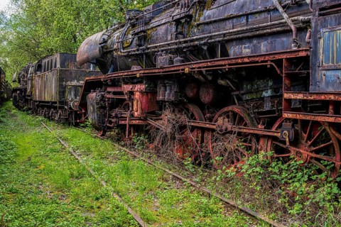 Old historic railway vehicles in Germany
