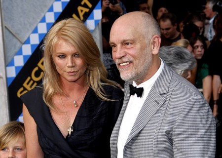 HOLLYWOOD, CA - SEPTEMBER 30, 2010: John Malkovich and Peta Wilson at the Los Angeles premiere of