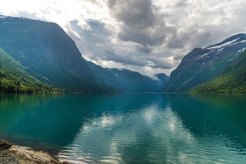 The Kjenndalsbreen is part of the Jostedalsbreen, one of the largest glaciers in Norway, and forms