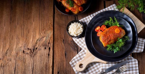 Roast cabbage rolls with rice and minced meat according to grandma's recipe