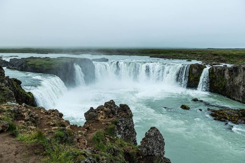 The Famous Godafoss waterfall in northern Iceland
