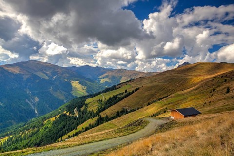 Amazing ski resort in Tyrolean Alps in autumn, Austria, Europe