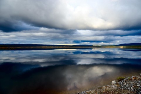 A lake at Meßlingen, in Sweden, in autumn