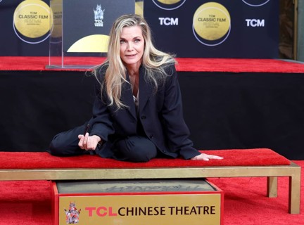TCM Hosts Handprint And Footprint Ceremony Honoring Michelle Pfeiffer held at the TCL Chinese