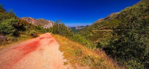 Mountains View from Circular Route of Lagos de Saliencia, Somiedo Natural Park, Principado de