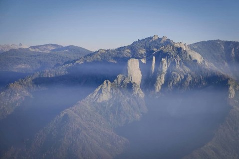Moro Rock is a granite dome rock formation in Sequoia National Park, California, USA, North America