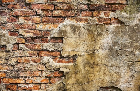Vintage red rendered brick wall pattern background