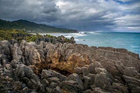 Pancake rocks near Punakaiki