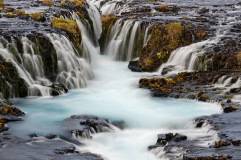 Waterfall Bruarfoss at river Bruara, Golden Circle, Southwest Iceland, Europe