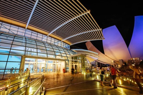 Marina Bay, Singapore, November 24th 2019, The interior of Marina Bay Sands shopping complex near