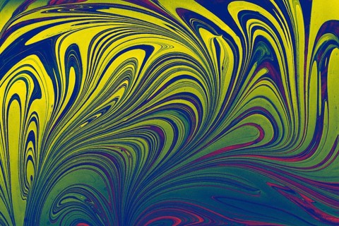 Ebru marbling handmade art, traditional Ebru technique. abstract background of marble liquid ink