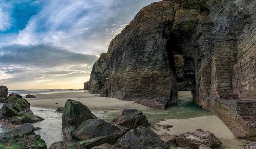 the Playa de las Catedrales Beach in Galicia in northern Spain