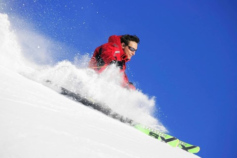 Skier in action, man, 35, 40, years