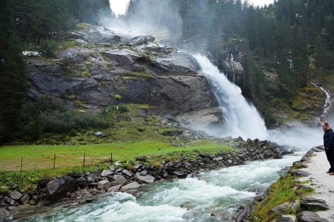 The Krimml Waterfalls in Austria (Salzburg) . Largest waterfalls in Europe Austria