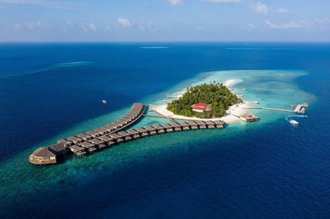 Holiday island Dhiggiri, Felidhu Atoll, Indian Ocean, Maldives, Asia