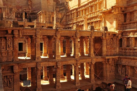 Sandstone tempel Rani ki Vav. Waterstorage (Step Well) in Patan, Gujarat, India, Asia