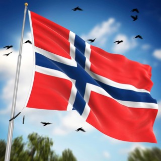 Flag of Norway, This is a computer generated and 3d rendered image