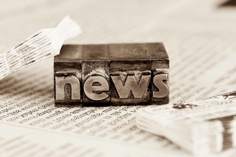 The word News was written in lead letters. Symbol photo for newsletters, newspapers and Information