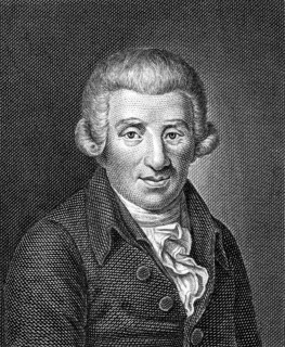 Johann Wilhelm Ludwig Gleim (1719-1803) on engraving from 1859. German poet. Engraved by unknown